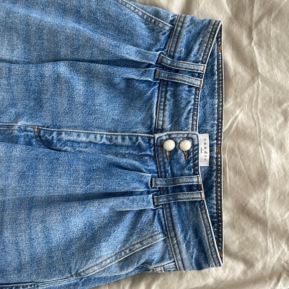 SANDRO Medium Wash Pearl Button Jeans EU 36 / US 4 / S - Picture 8 of 8